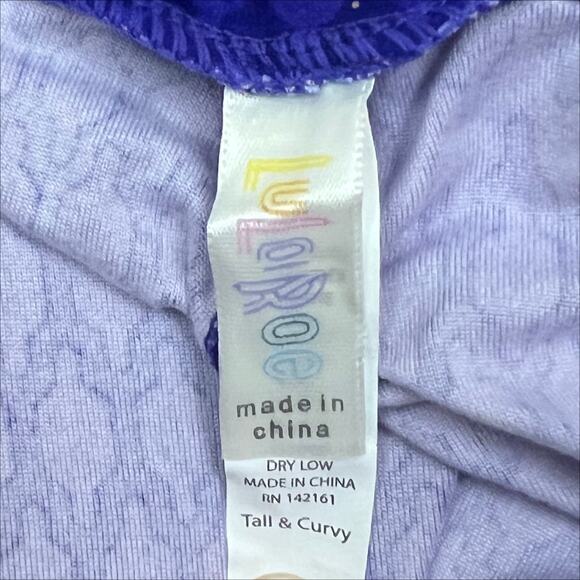 Lularoe Buttery Soft Leggings Size TC Tall & Curvy Bright Blue Zig Zag Print - Picture 3 of 4